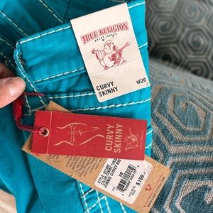 True Religion Women Curvy Skinny Big T Jeans Size 26